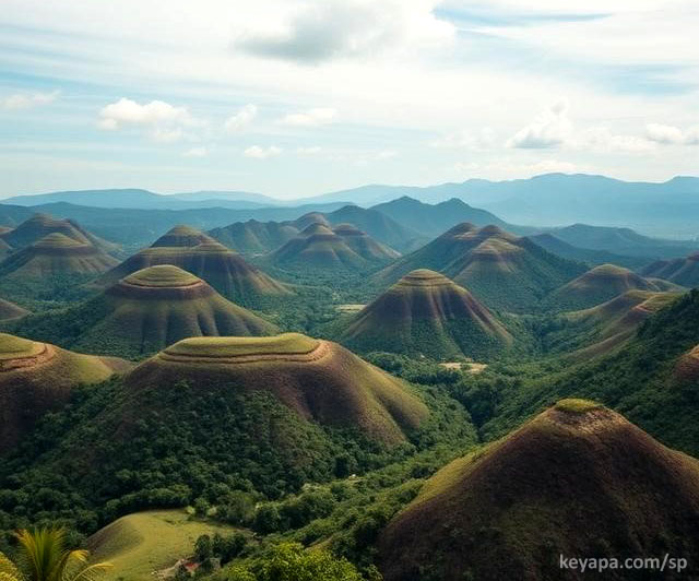 Chocolate Hills in Bohol, Philippines.