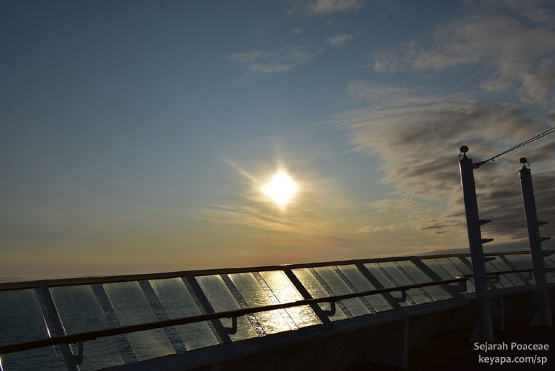 Midnight Sun near Svalbard in the Arctic circle.