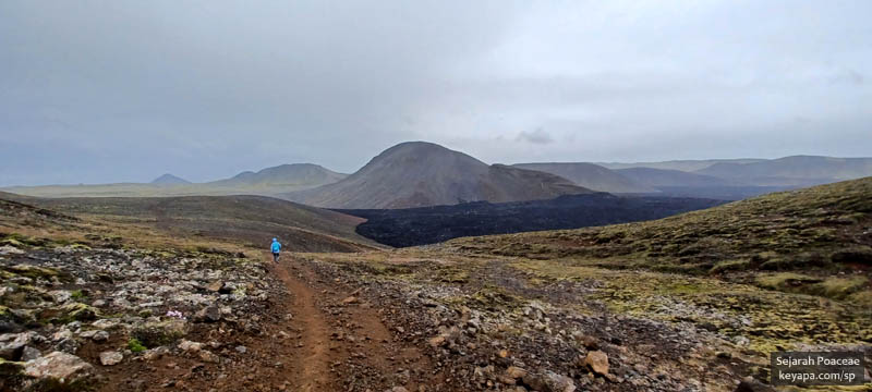 Lava field from 2022 eruption in Fagradalsfjall, near Grindavik.