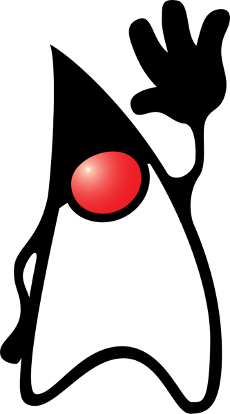 The mascot of Java, Duke.
