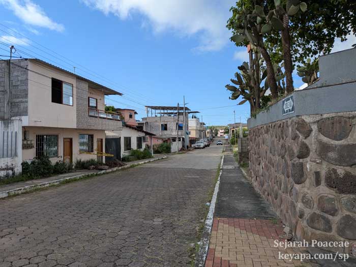 A quiet tropical town. Puerto Baquerizo Moreno in San Cristobal in the Galapagos Islands.